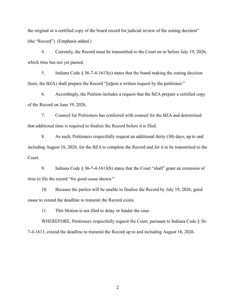 Petitioners Motion for Extension Pg2