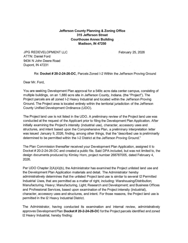 JPG Planning Dept Approval Letter 2-25-2026 pg1