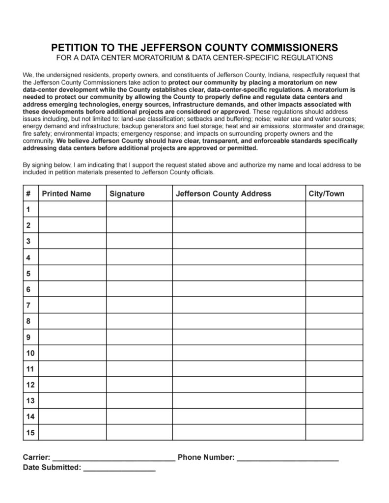 Printed Petition