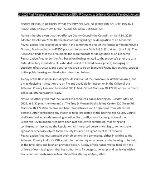 Notice or ERA posted 5-1-2026