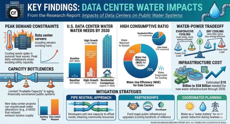 data center water findings