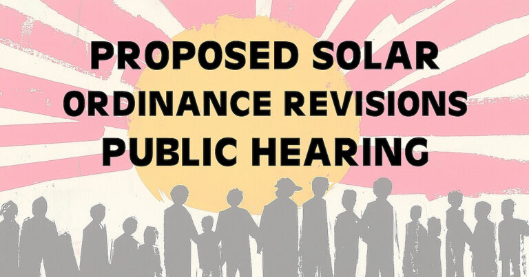 Proposed Solar Ordinance Public Hearing