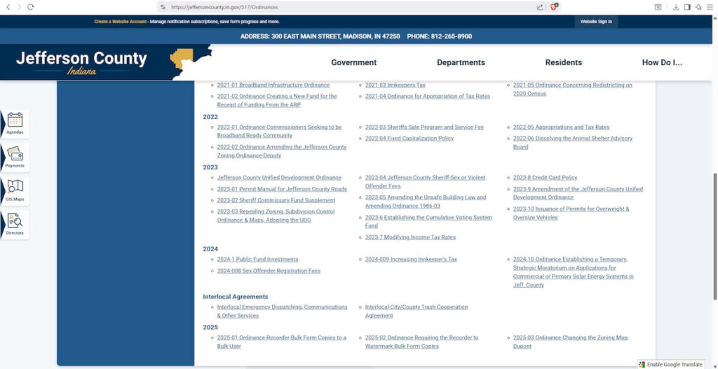 JC Ordinances Screenshot 2